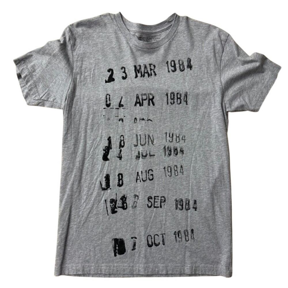 Out of Print George Orwell 1984 Stamp T Shirt Gray Medium Book Literary Library